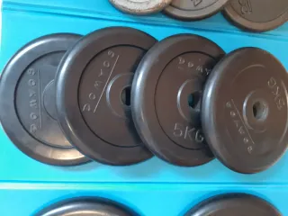 Discos de caucho DOMYOS 5kg