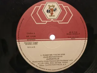 Vinilo Alphaville Forever Young Maxi Single