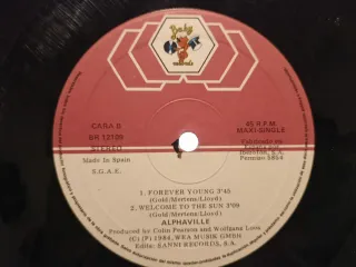 Vinilo Alphaville Forever Young Maxi Single