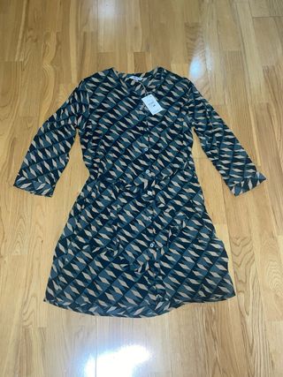 Abito donna con stampa geometrica