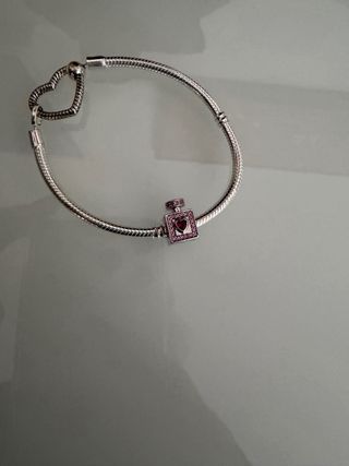 Charm Profumo Cuore Rosa Argento