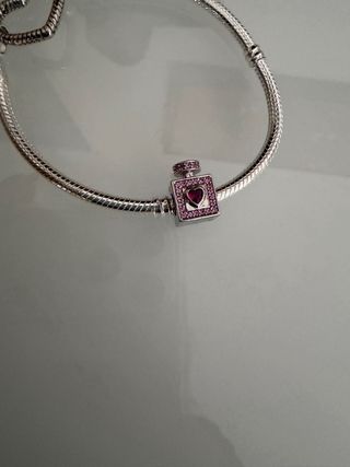 Charm Profumo Cuore Rosa Argento