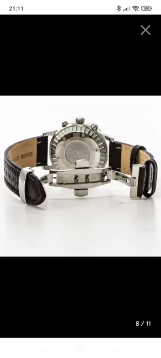 Reloj Murex Cronógrafo Cuero Marrón Plata