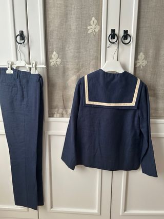 Traje de comunión de lino niño marca Nanos