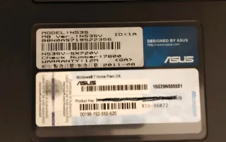 Portatile Asus Nero/Argento