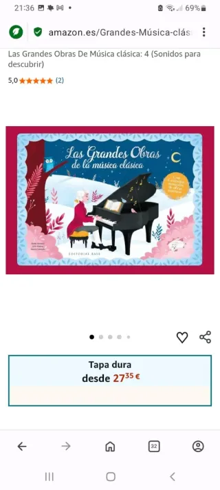 Libros 3D con música. Las grandes obras de música