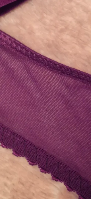 Pack 2 Sujetadores Encaje Morado y Bla7nco