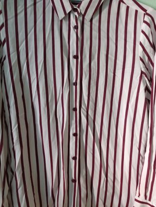 Camisa blanca y granate Lefties - talla S