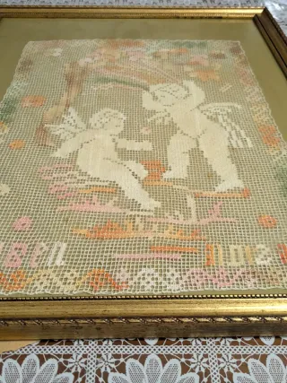 Quadro vintage con angeli