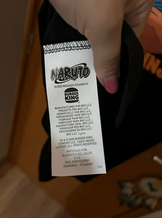 T-shirt Naruto Coroa Konoha Tamanho L