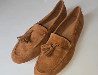 Mujer/ Mocasines ante marrón talla 38