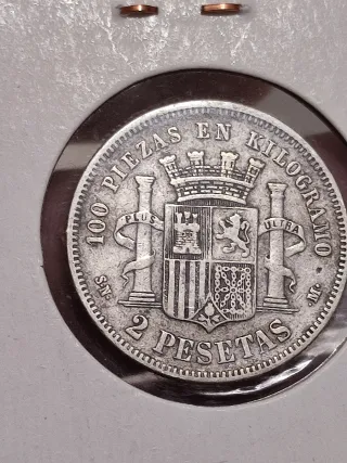 Moneda España 1870 Plata