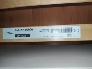 Cama individual de madera blanca medidas 2'00X90cm