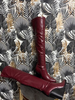 stivali alti borgogna 37