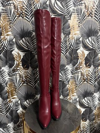 stivali alti borgogna 37