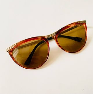 Occhiali da sole vintage tartaruga e oro