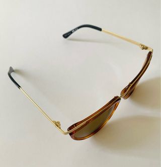 Occhiali da sole vintage tartaruga e oro