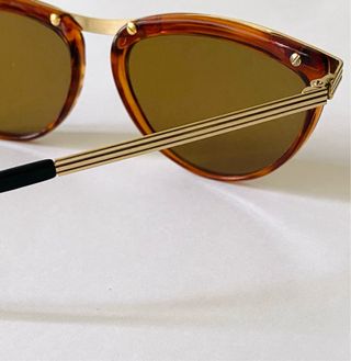 Occhiali da sole vintage tartaruga e oro