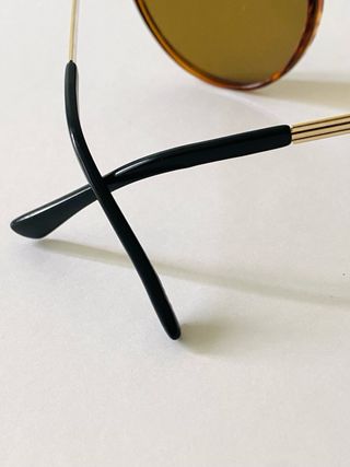 Occhiali da sole vintage tartaruga e oro