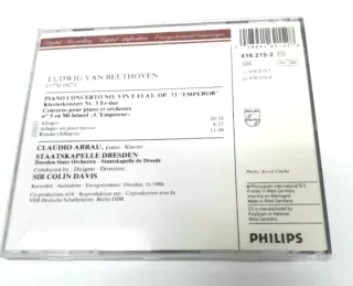 CD Beethoven Concierto Piano 5 Arrau