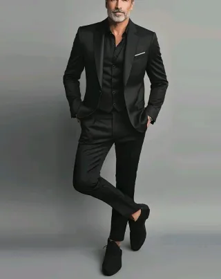 Traje de hombre negro