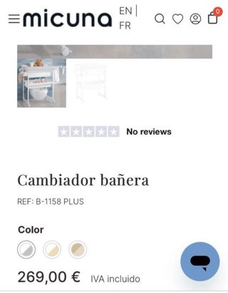 Cambiador bañera Micuna en buen estado