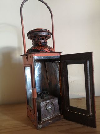 Antiguo Farolillo ferroviario vintage RENFE.