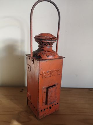 Antiguo Farolillo ferroviario vintage RENFE.