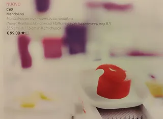 Mandolino Tupperware Bianco/Rosso