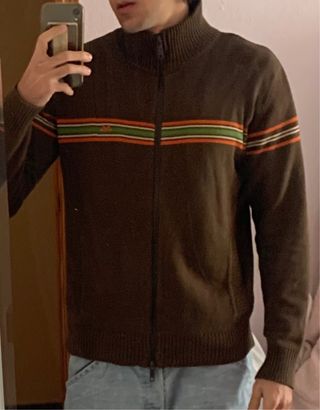 Jersey Thomas Burberry Cremallera Rayas Talla M