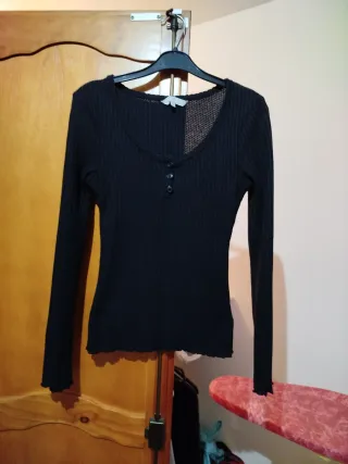 Jersey negro manga larga