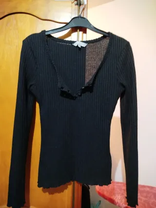 Jersey negro manga larga