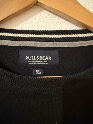 Jersey Pull&Bear negro manga larga