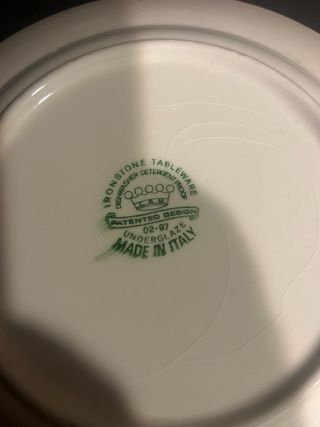 Plato decorativo azul y blanco