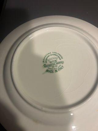 Plato decorativo azul y blanco