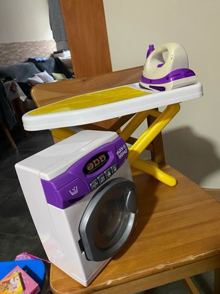 Juego lavadora, plancha y tabla