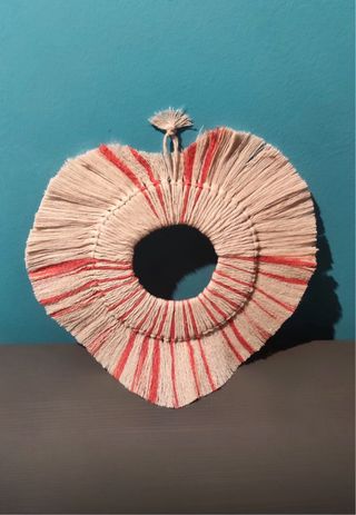 Adorno Corazón Lana Hecho a Mano