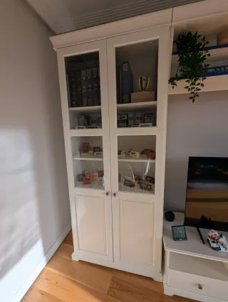 Mueble Salón IKEA Liatorp Blanco y Cristal GANGA!!