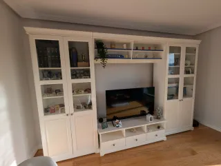 Mueble Salón IKEA Liatorp Blanco y Cristal GANGA!!