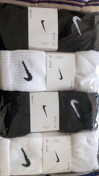 Calcetines Nike Dri-Fit x3 Negro/Blanco Talla 42