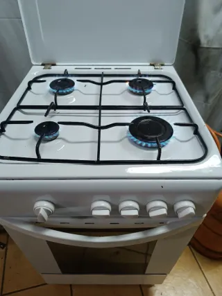 Cocina de gas con horno Indesit