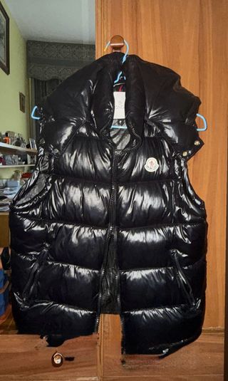 Chaleco Moncler Negro Brillante