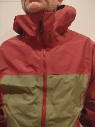 Abrigo de Snow Volcom granate y Verde