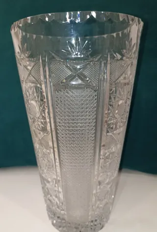 Jarrón Bohemia Cristal Tallado