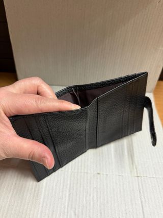 Portafoglio/Portacarte Vera Pelle Nero