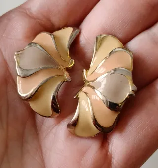 Pendientes clip vintage esmaltados alas mariposa