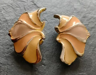 Pendientes clip vintage esmaltados alas mariposa