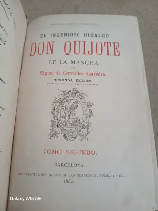 DON QUIJOTE DE LA MANCHA 1883 TOMOS I Y II.