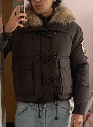 Chaqueta Puffer Dsquared2 DSQ Talla 50 Marrón