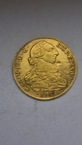 8 Escudos Oro Carlos IV 1789 SANTIAGO